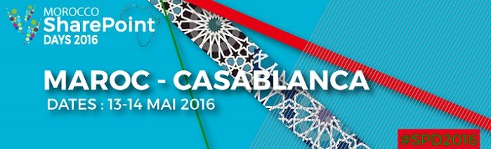 Participation au Morocco SharePoint Days 2016